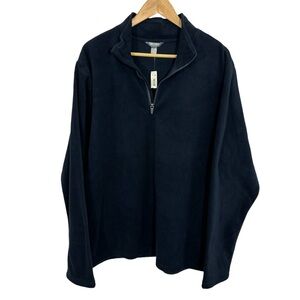 Joe Fresh Quarter Zip Fleece Pullover Mens XL Navy Blue Popover Jacket Fall NWT